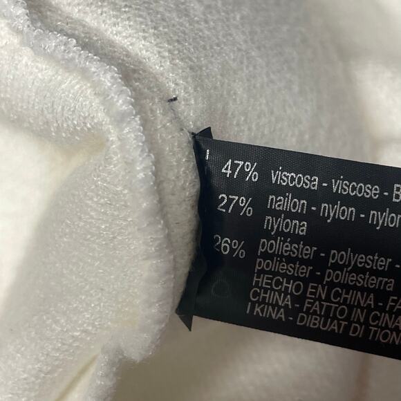 Zara Knit White Pull On Sweat Pants Womens Small - Picture 6 of 6